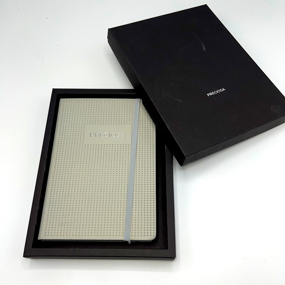 NWB preciosa Leather notebook/ journal with box